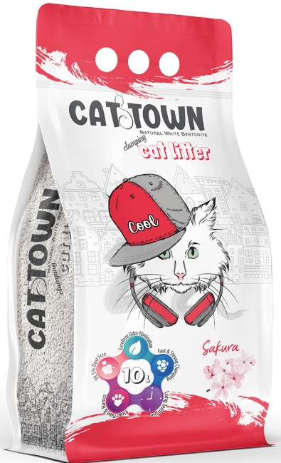 Cat litter Cattown CAT White Cat Litter Sakura  10 L
