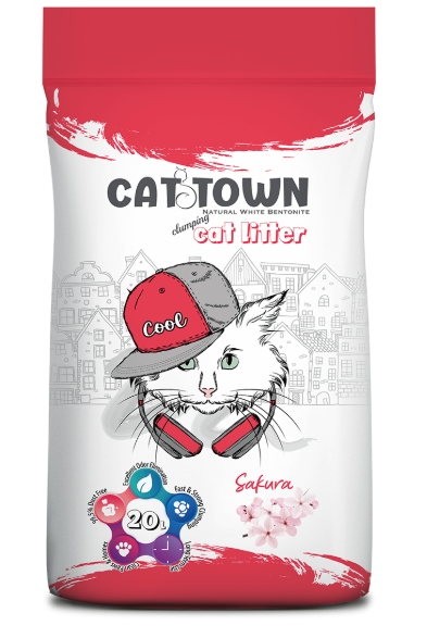 Cat litter Cattown CAT White Cat Litter Sakura  20 L
