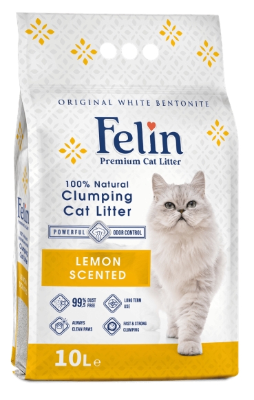 Cat litter Felin CAT White Cat Litter Lemon10 L