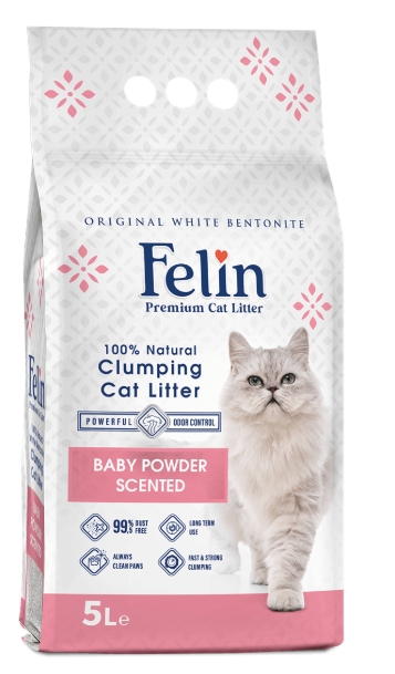 Cat litter Felin CAT White cat litter Baby Powder 5 L