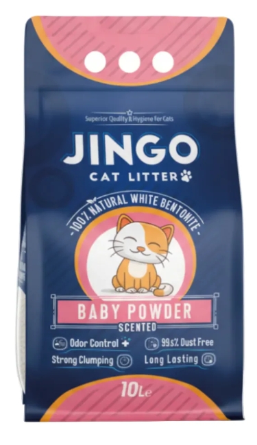 Cat litter Jingo CAT White cat litter Baby Powder 10 L