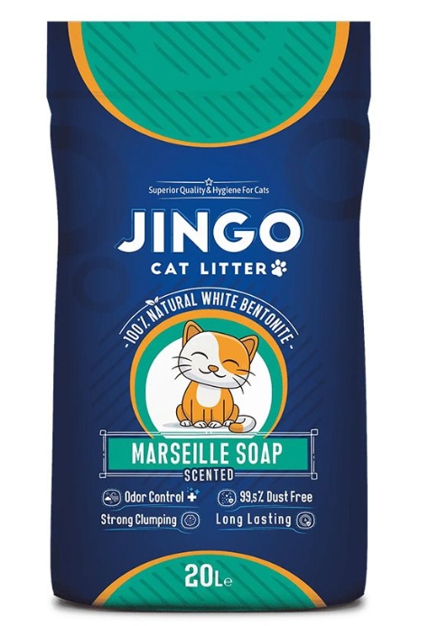Cat litter Jingo CAT White cat litter Marseille Soap 20 L