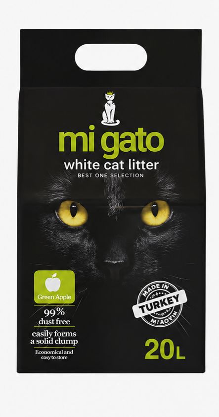 [2274] Cat litter Mi gato CAT White cat litter Apple 20 L