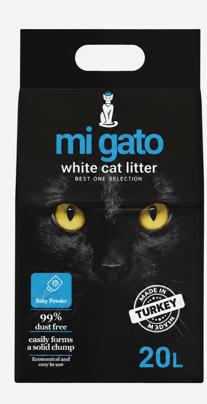 [2273] Cat litter Mi gato CAT White cat litter Baby Powder 20 L