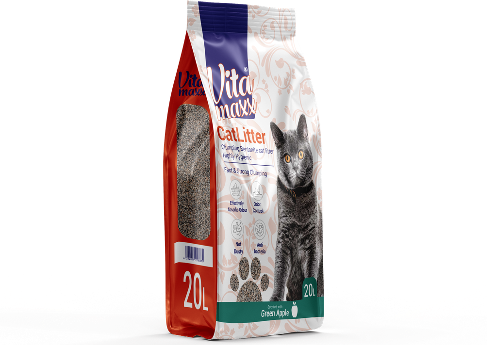 Cat litter Vita maxx CAT Brown Sand Clumping 20 L Green Apple