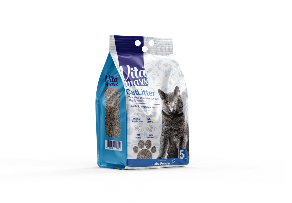Cat litter Vita maxx CAT Brown Sand Clumping 5 L Baby Powder