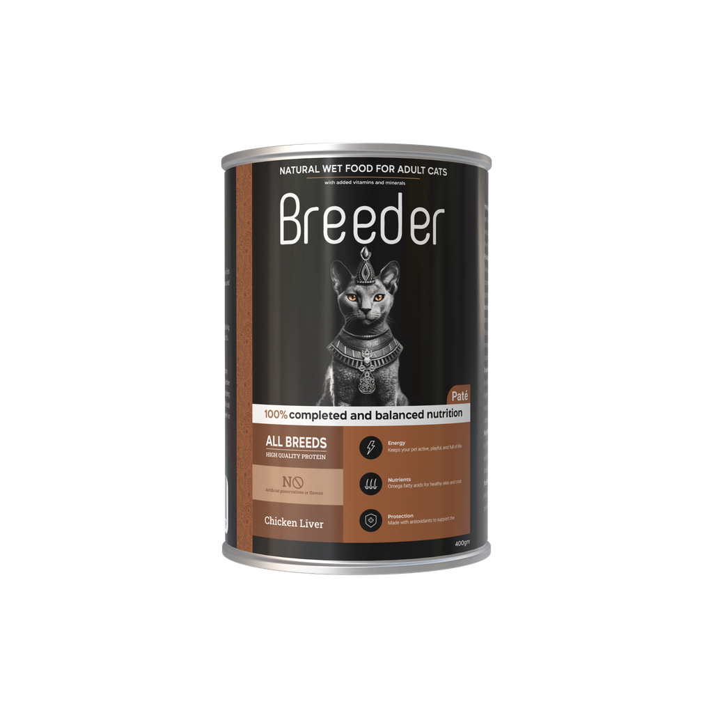 Wet Food Breeder cat  Can Food Adult Chicken With Liver 400 gm 24 PCS / Packet