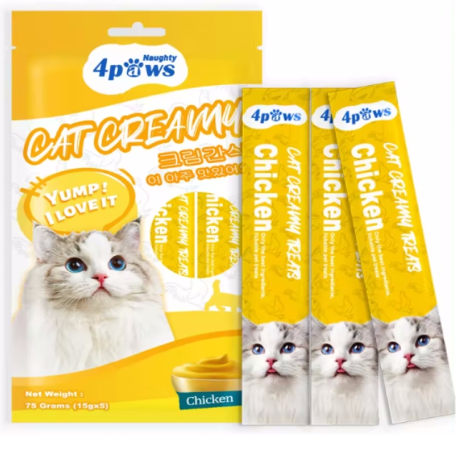 [8000338]  4Paws - Cat Creamy Treat - 15 gm - Chicken