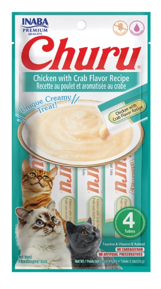 Inaba - Churu Pops - Cat Treats - 60 gm - Chicken With Crab Recipe