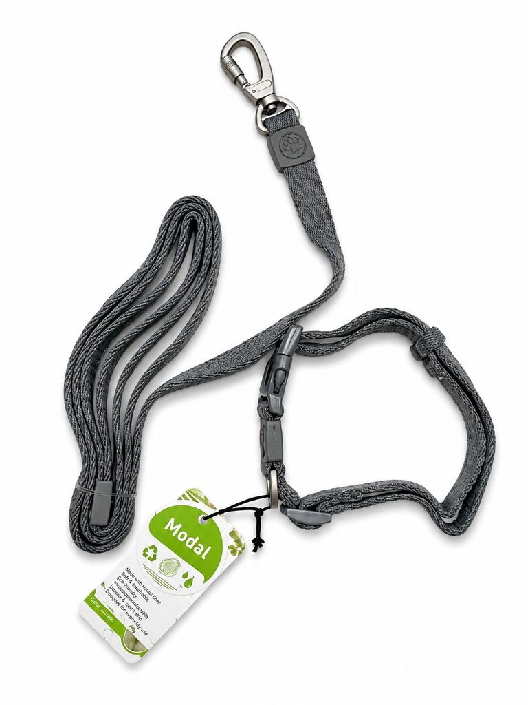 Dogness - Modal - Harness + Leash - L - Gray