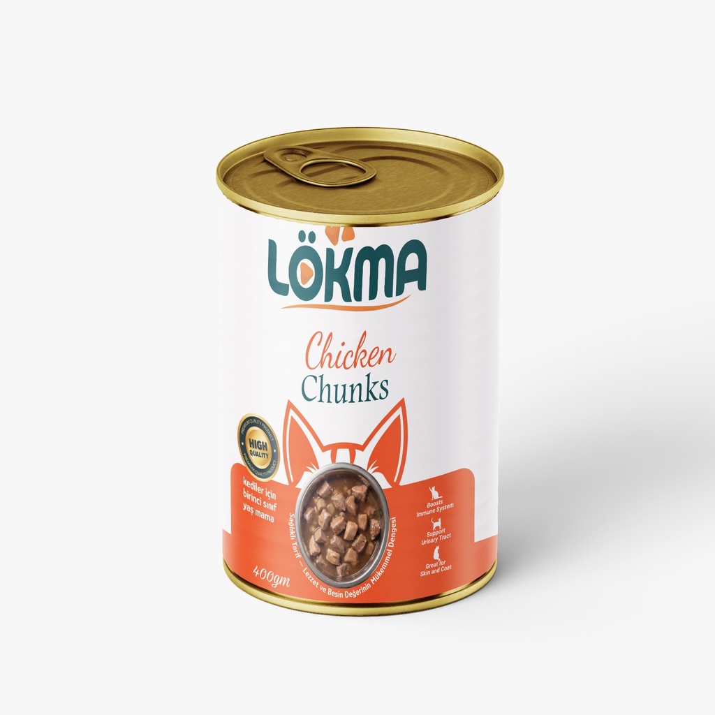 Lokma Chunks Can Food For Adult Cat - Chicken 400 GM