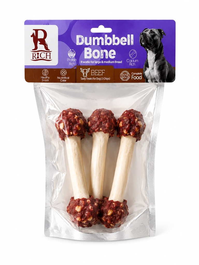 Rich - Dog Treats - Dumbell Bone - Beef