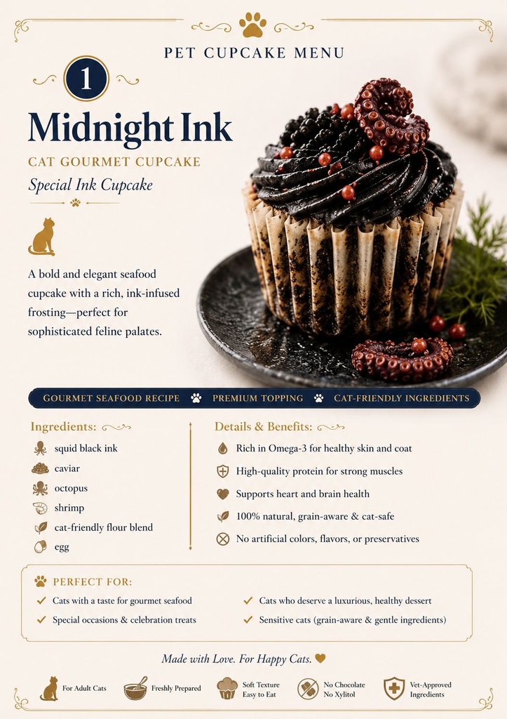 Midnight Ink  Cat Gourmet Cupcake