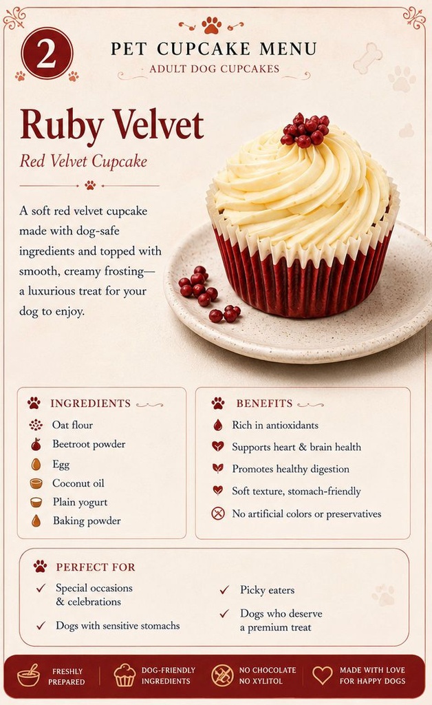 Ruby Velvet Red Velvet Cupcake